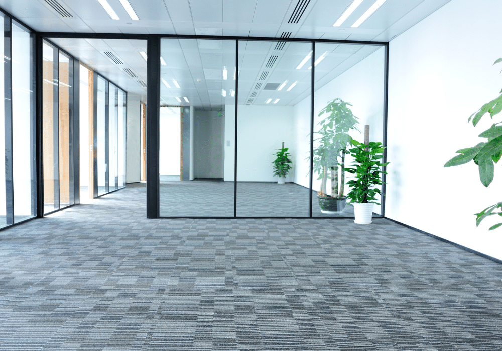 office with clean carpets